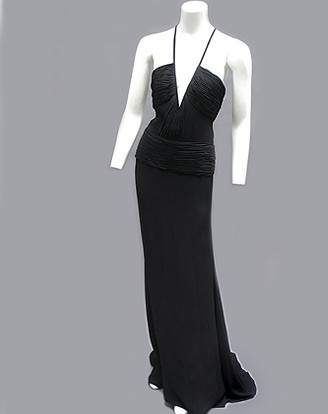 90’S GIANNI VERSACE  BLACK SILK ULTIMATE GOWN 6